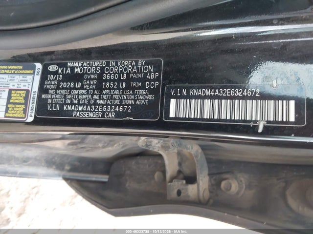 KIA RIO LX 2014 KNADM4A32E6324672 Image 9