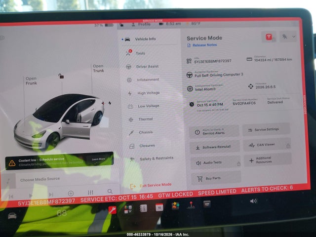 Продажа на аукционе авто 2021 Tesla Model 3 Long Range Dual Motor All-wheel Drive, vin: 5YJ3E1EB8MF872397, номер лота: 46333979
