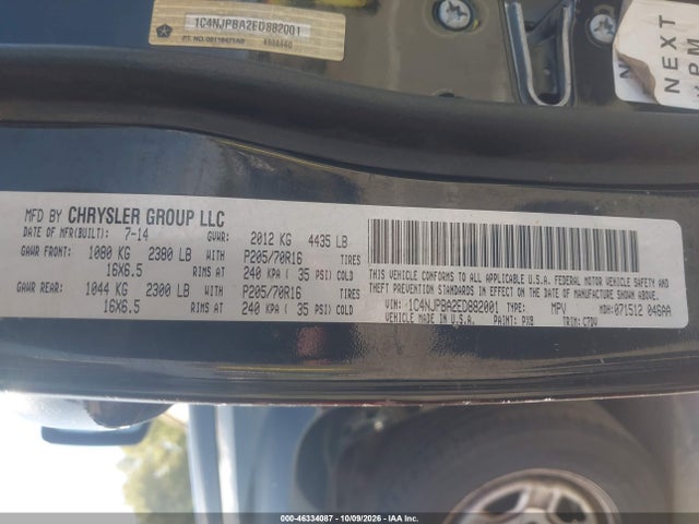 1C4NJPBA2ED882001 Jeep Patriot Sport