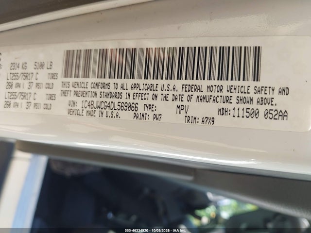 2013 Jeep Wrangler Rubicon მანქანა იყიდება აუქციონზე, vin: 1C4BJWCG4DL569066, აუქციონის ნომერი: 46334920
