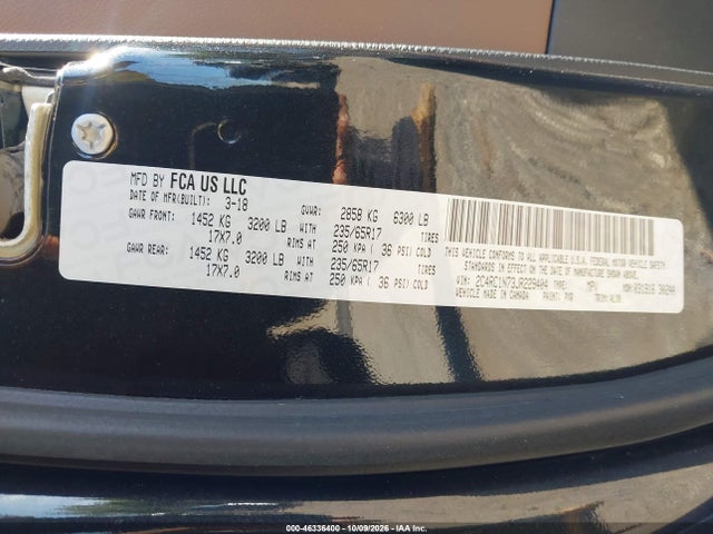 Продажа на аукционе авто 2018 Chrysler Pacifica Hybrid Limited, vin: 2C4RC1N73JR229404, номер лота: 46336400