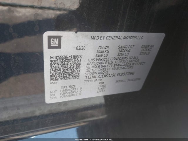 Aukcja sprzedaży 2020 Chevrolet Tahoe 2wd Commercial Fleet, vin: 1GNLCDKC3LR307396, numer aukcji: 46336767