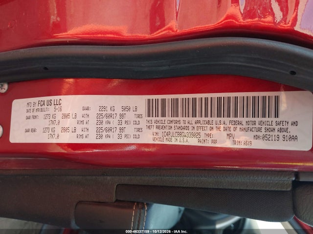 Продажа на аукционе авто 2016 Jeep Cherokee Latitude, vin: 1C4PJLCB8GW339025, номер лота: 46337159