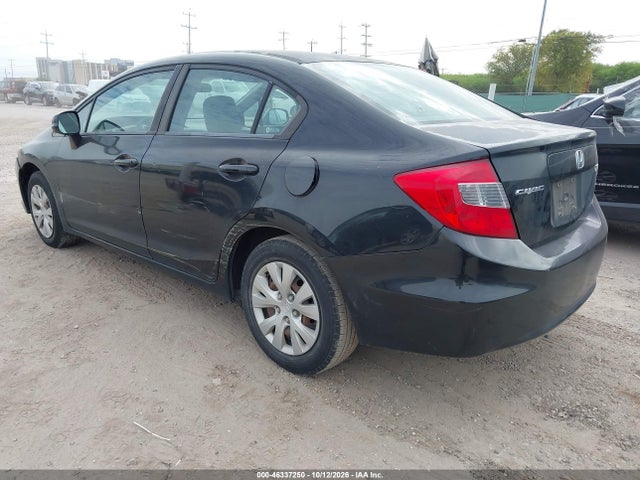 46337250 :رقم المزاد ، 2HGFB2F50CH590091 vin ، 2012 Honda Civic Lx مزاد بيع