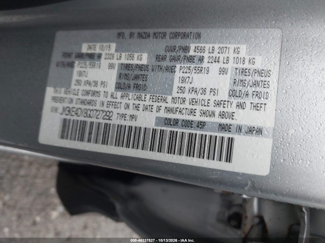 Продаж на аукціоні авто 2016 Mazda Cx-5 Grand Touring, vin: JM3KE4DY8G0727292, номер лоту: 46337527