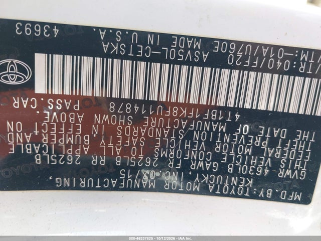 Toyota CAMRY SE 2015 4T1BF1FK8FU114878 Image 9