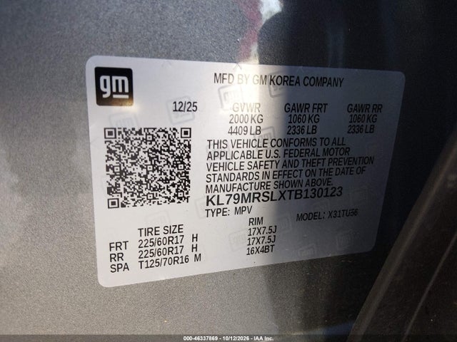 Chevrolet Trailblazer Awd Lt 2026 KL79MRSLXTB130123 Image 9