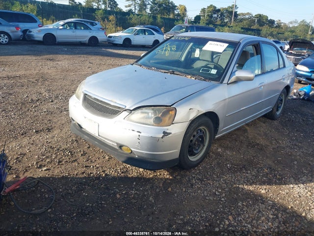 46338761 :رقم المزاد ، 2HGES16522H522783 vin ، 2002 Honda Civic Lx مزاد بيع