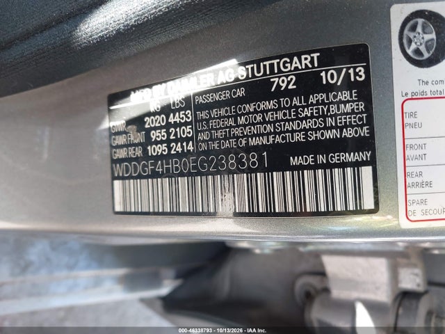 Продажа на аукционе авто 2014 Mercedes-benz C 250 Sport, vin: WDDGF4HB0EG238381, номер лота: 46338793