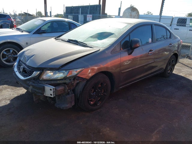 46339343 :رقم المزاد ، 2HGFB2F51DH542164 vin ، 2013 Honda Civic Lx مزاد بيع