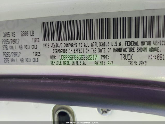 RAM 1500 Tradesman 2016 1C6RR6FG0GS382217 Image 9