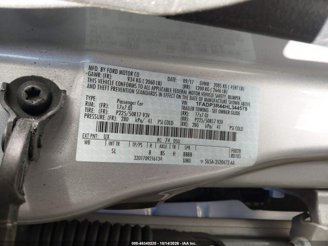 Ford FOCUS ELECTRIC 2017 1FADP3R44HL344578 Image 9