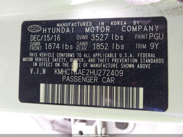 Hyundai Accent Value Edition 2017 KMHCT4AE2HU272409 Image 9