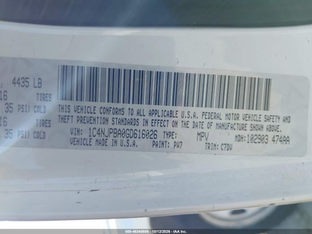 1C4NJPBA0GD616026 Jeep Patriot Sport