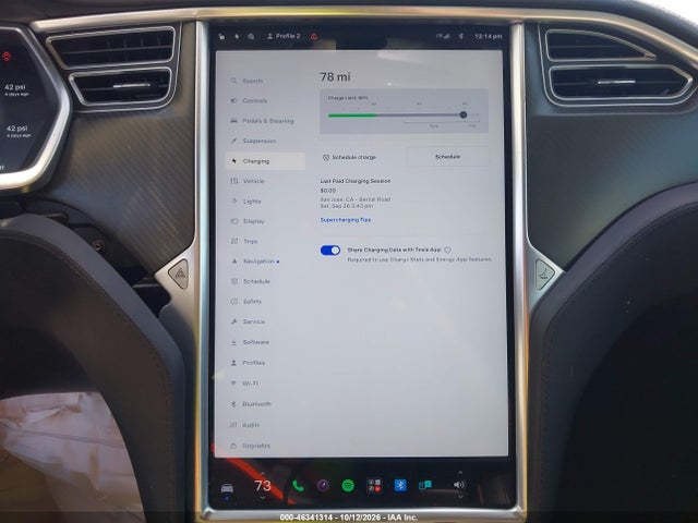 Продаж на аукціоні авто 2013 Tesla Model S Performance, vin: 5YJSA1CP4DFP13494, номер лоту: 46341314