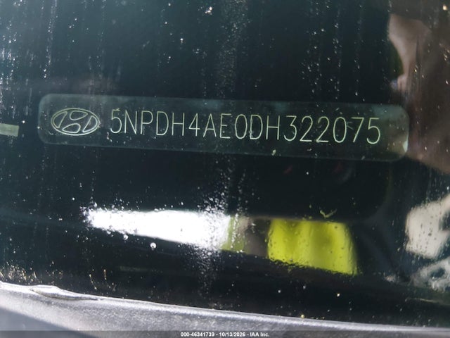 Aukcja sprzedaży 2013 Hyundai Elantra Gls, vin: 5NPDH4AE0DH322075, numer aukcji: 46341739