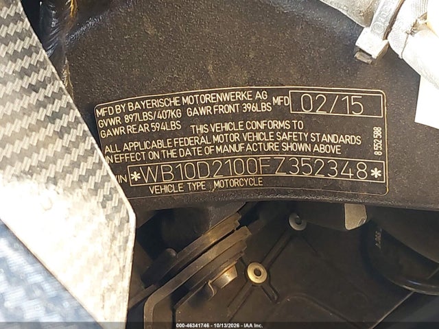 BMW S 1000 Rr 2015 WB10D2100FZ352348 Image 9