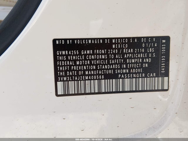 Volkswagen Jetta 2.0l Tdi 2014 3VW3L7AJ2EM408568 Image 9