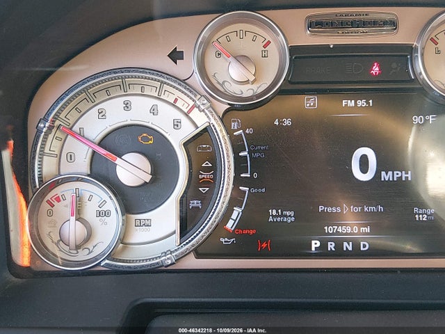 46342218 :رقم المزاد ، 1C6RR7PM7GS283551 vin ، 2016 Ram 1500 Longhorn مزاد بيع