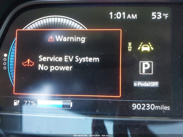 46342709 :رقم المزاد ، 1N4AZ1BP2LC307818 vin ، 2020 Nissan Leaf S 40 Kwh مزاد بيع