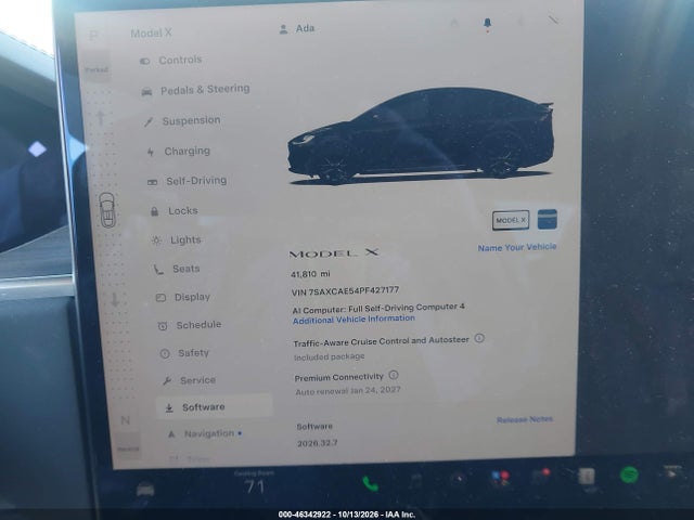 Продажа на аукционе авто 2023 Tesla Model X, vin: 7SAXCAE54PF427177, номер лота: 46342922