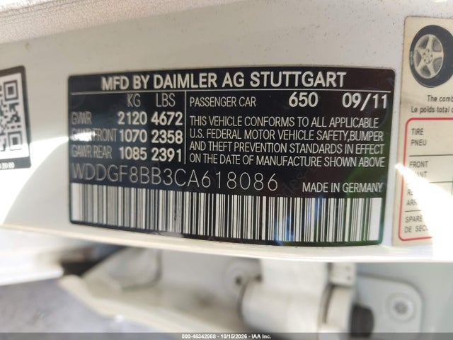 Продажа на аукционе авто 2012 Mercedes-benz C 300 Luxury 4matic/sport 4matic, vin: WDDGF8BB3CA618086, номер лота: 46342988