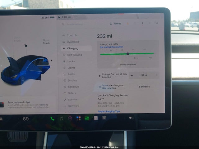 Продажа на аукционе авто 2018 Tesla Model 3 Long Range/mid Range, vin: 5YJ3E1EA3JF160706, номер лота: 46343786