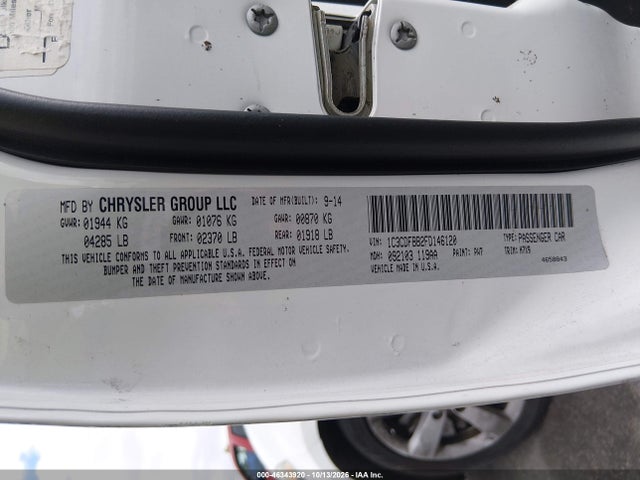Продажа на аукционе авто 2015 Dodge Dart Sxt, vin: 1C3CDFBB2FD146120, номер лота: 46343920