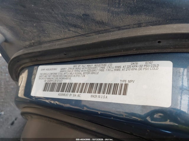 Aukcja sprzedaży 2008 Subaru Outback 2.5i/2.5i L.l. Bean Edition, vin: 4S4BP61C287321472, numer aukcji: 46343998