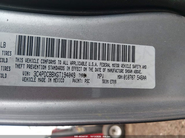3C4PDCBBXGT194049 Dodge Journey Sxt