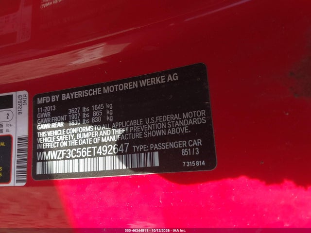 Продаж на аукціоні авто 2014 Mini Clubman Cooper, vin: WMWZF3C56ET492647, номер лоту: 46344511