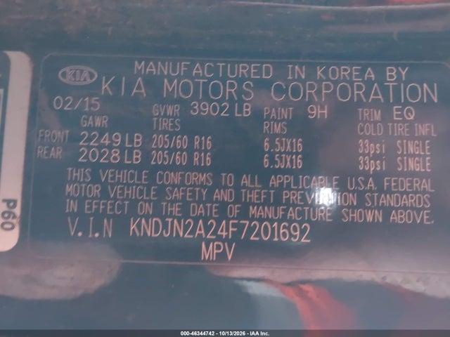 KIA Soul 2015 KNDJN2A24F7201692 Image 9