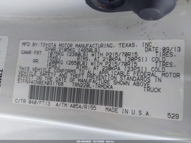 Aukcja sprzedaży 2014 Toyota Tacoma, vin: 5TFNX4CN8EX031768, numer aukcji: 46344825