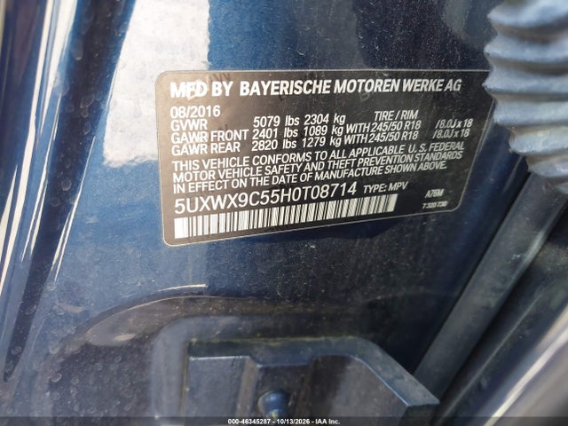 Продажа на аукционе авто 2017 Bmw X3 Xdrive28i, vin: 5UXWX9C55H0T08714, номер лота: 46345287
