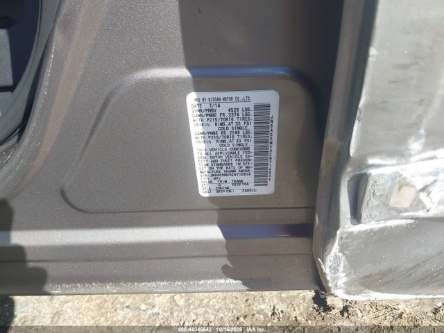 Продаж на аукціоні авто 2014 Nissan Rogue Select S, vin: JN8AS5MV0EW718934, номер лоту: 46345542