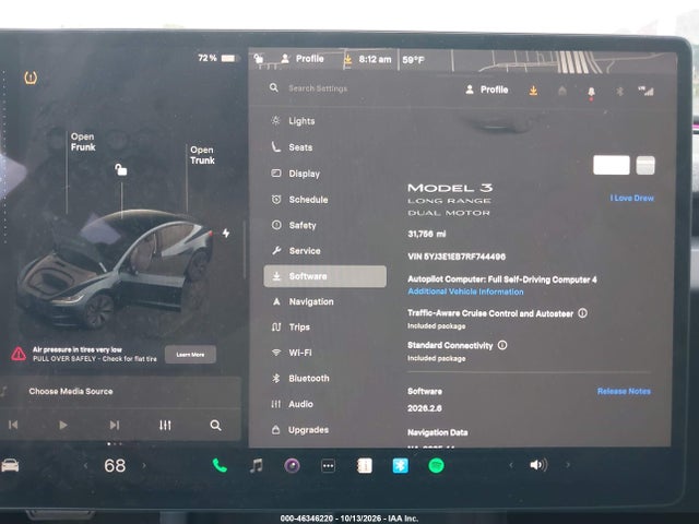 Tesla Model 3 Long Range Dual Motor All-wheel Drive 2024 5YJ3E1EB7RF744496 Image 7