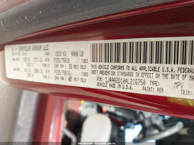 Продаж на аукціоні авто 2010 Jeep Wrangler Sport, vin: 1J4AA2D10AL216750, номер лоту: 46347364