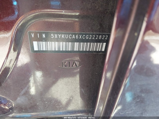 2012 Kia Sorento Ex მანქანა იყიდება აუქციონზე, vin: 5XYKUCA6XCG222822, აუქციონის ნომერი: 46347370