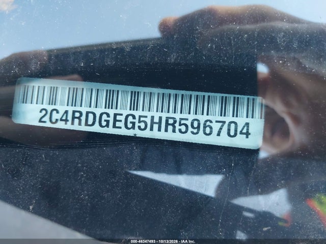 2017 Dodge Grand Caravan Gt მანქანა იყიდება აუქციონზე, vin: 2C4RDGEG5HR596704, აუქციონის ნომერი: 46347493