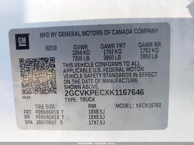2GCVKPECXK1167646 Chevrolet Silverado 1500 Ld Lt