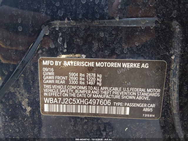 WBA7J2C5XHG497606 BMW 740e Xdrive Iperformance