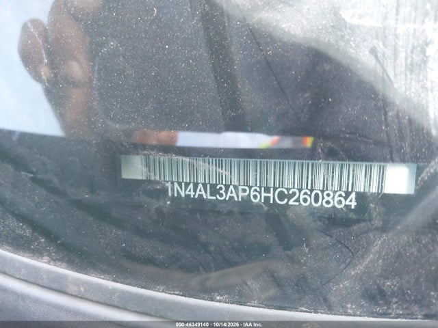 46349140 :رقم المزاد ، 1N4AL3AP6HC260864 vin ، 2017 Nissan Altima 2.5 Sr مزاد بيع