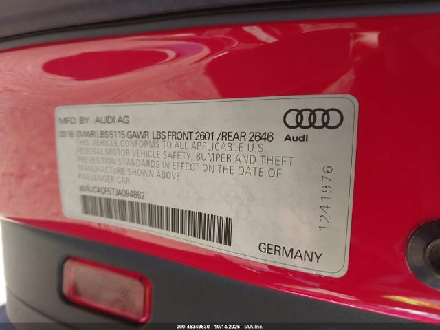 Audi S5 3.0t Premium Plus 2018 WAUC4CF57JA094862 Image 9
