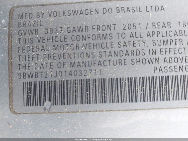 Aukcja sprzedaży 2001 Volkswagen Golf Gl, vin: 9BWBT21J014032711, numer aukcji: 46349631
