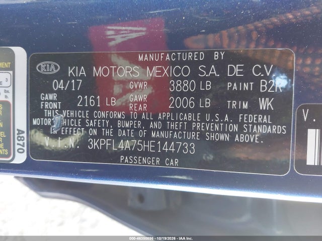 KIA FORTE LX 2017 3KPFL4A75HE144733 Image 9