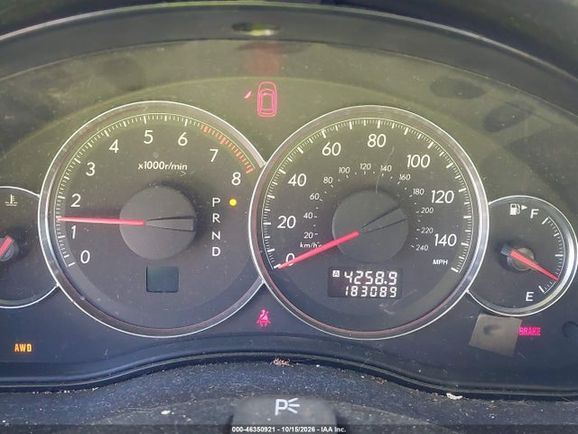 Aukcja sprzedaży 2009 Subaru Outback 2.5i Limited, vin: 4S4BP66C697347180, numer aukcji: 46350921