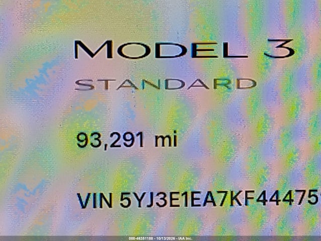 Tesla Model 3 Long Range/mid Range/standard Range/standard Range Plus 2019 5YJ3E1EA7KF444759 Image 16