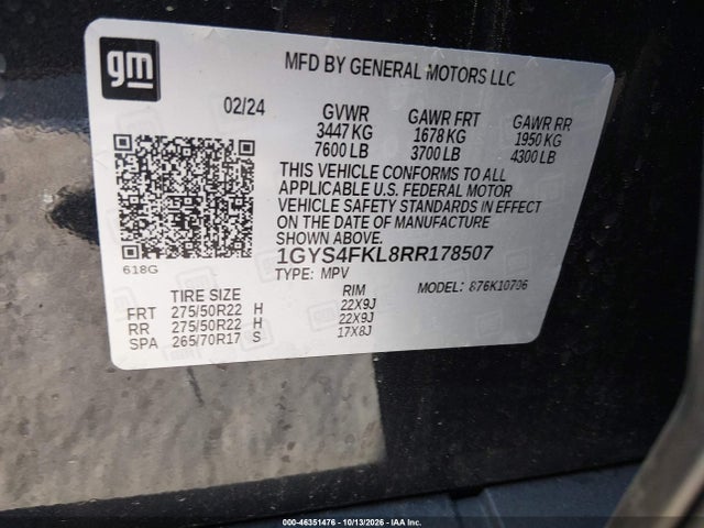Cadillac Escalade 4wd Sport 2024 1GYS4FKL8RR178507 Image 17