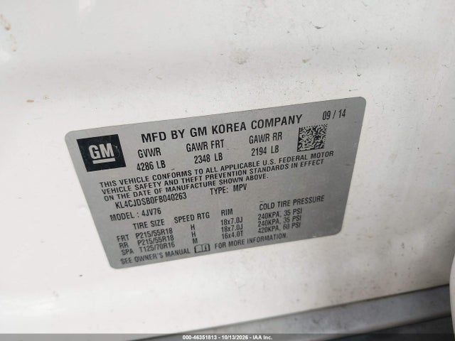 Buick Encore Premium 2015 KL4CJDSB0FB040263 Image 9