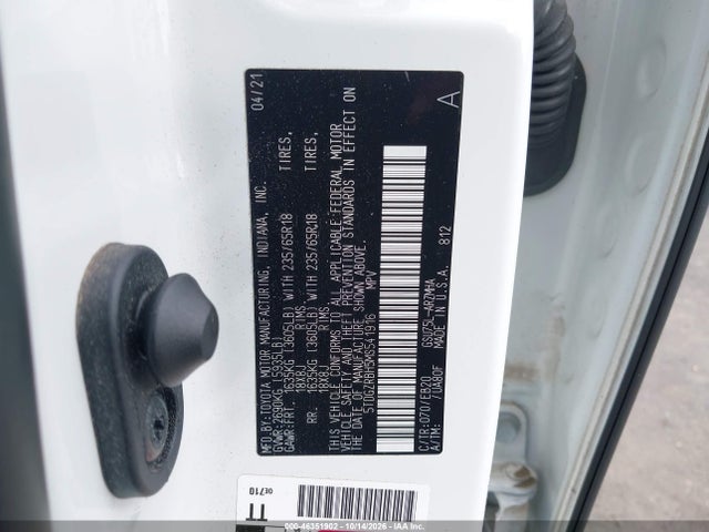 Продаж на аукціоні авто 2021 Toyota Highlander Xle, vin: 5TDGZRBH5MS541916, номер лоту: 46351902
